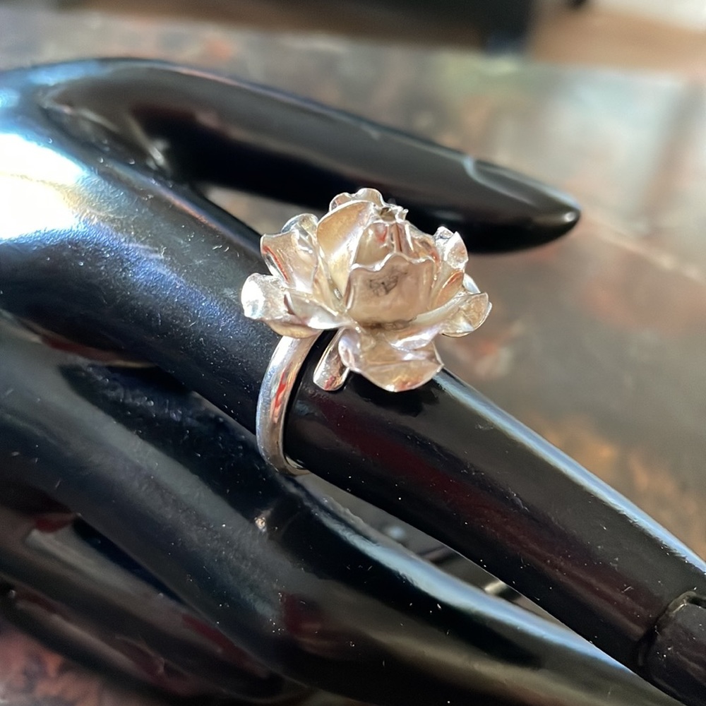 🌞 925 silver woman’s flower ring